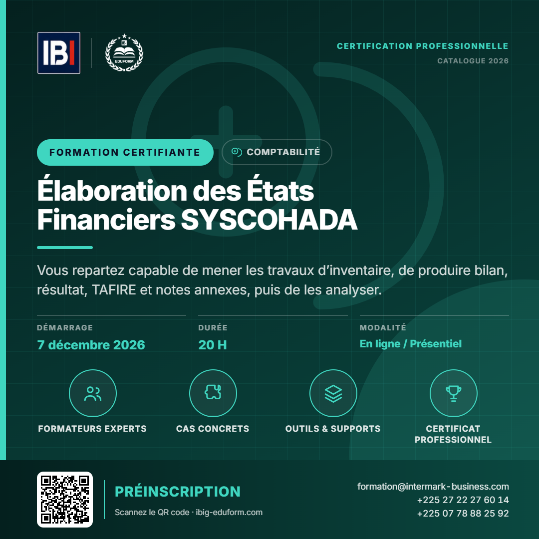 Élaboration des États Financiers SYSCOHADA