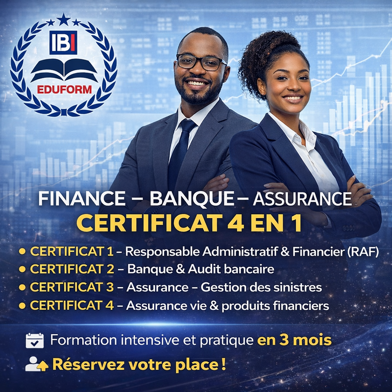 Finance – Banque – Assurance – Certificat 4 en 1